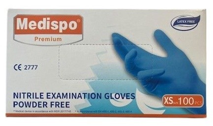 Rukavice nitril XS modré nepudr 100ks Rukavice nitril XS modré nepudr 100ks - Úklidové a ochranné pomůcky Rukavice
